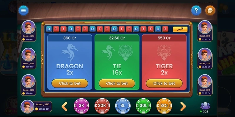 Cách tính điểm bài chi tiết trong game Dragon Tiger